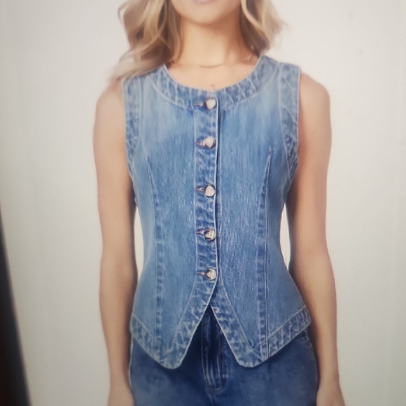 Scotch & Soda Jackets & Blazers - Scotch & Soda Blue Denim Vest Size XS